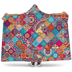 Ethnic Bohemian Mandala Pattern Print Hooded Blanket