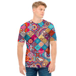 Ethnic Bohemian Mandala Pattern Print Men's T-Shirt