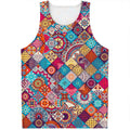 Ethnic Bohemian Mandala Pattern Print Men's Tank Top
