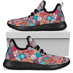 Ethnic Bohemian Mandala Pattern Print Mesh Knit Shoes GearFrost