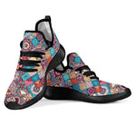 Ethnic Bohemian Mandala Pattern Print Mesh Knit Shoes GearFrost