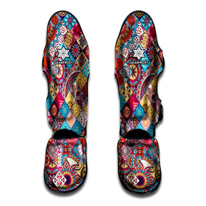 Ethnic Bohemian Mandala Pattern Print Muay Thai Shin Guard