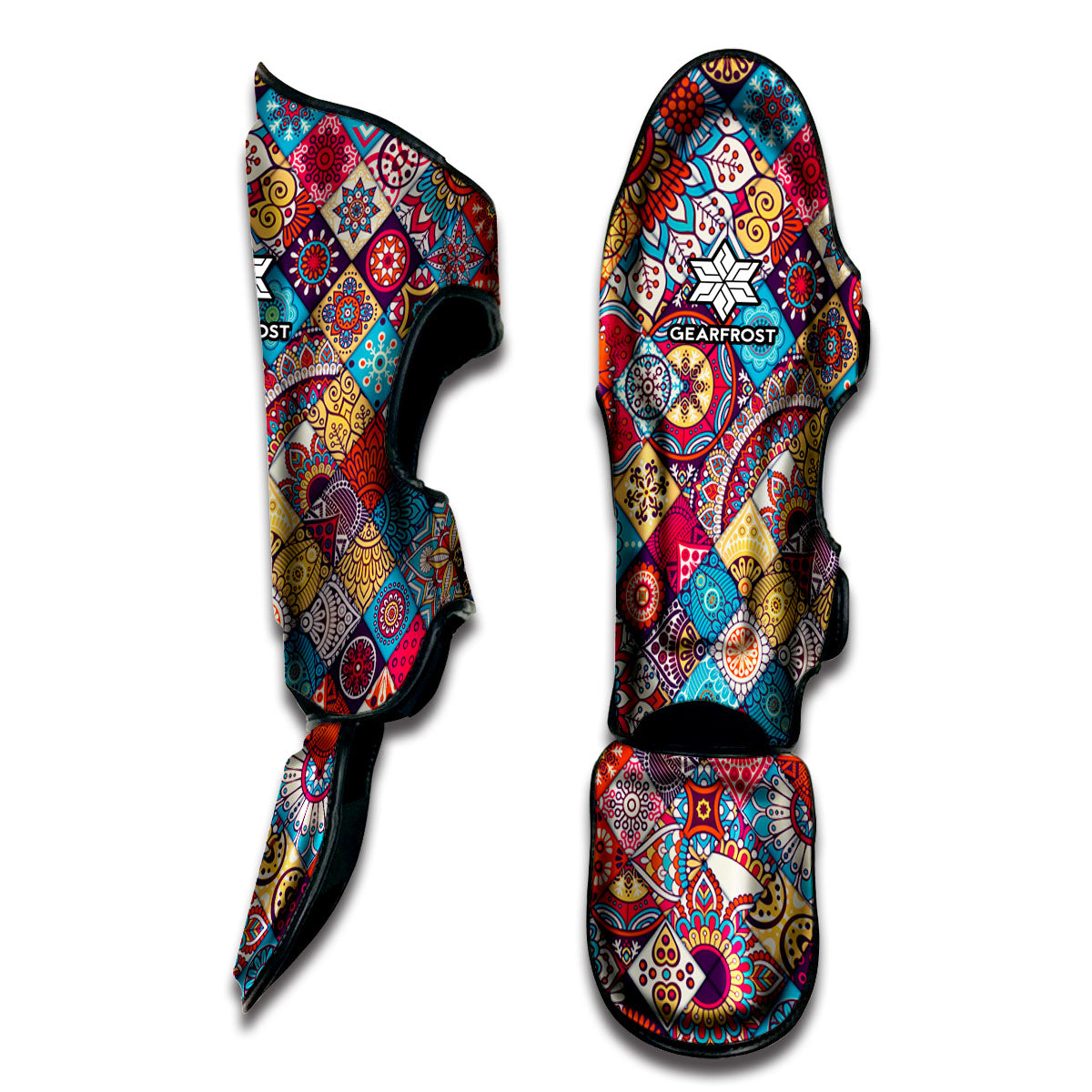 Ethnic Bohemian Mandala Pattern Print Muay Thai Shin Guard