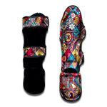 Ethnic Bohemian Mandala Pattern Print Muay Thai Shin Guard