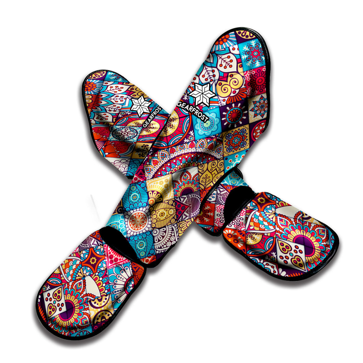 Ethnic Bohemian Mandala Pattern Print Muay Thai Shin Guard