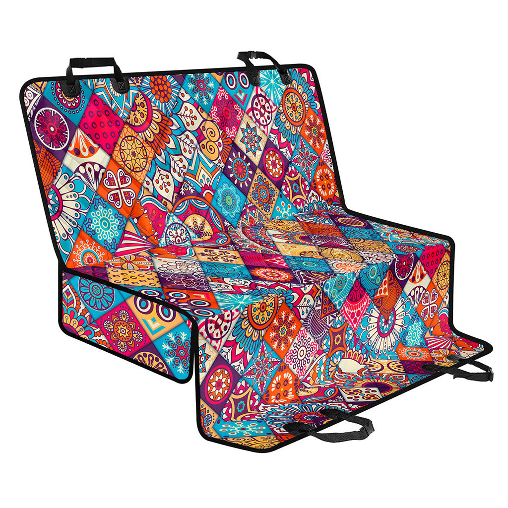 Ethnic Bohemian Mandala Pattern Print Pet Car Back Seat Cover