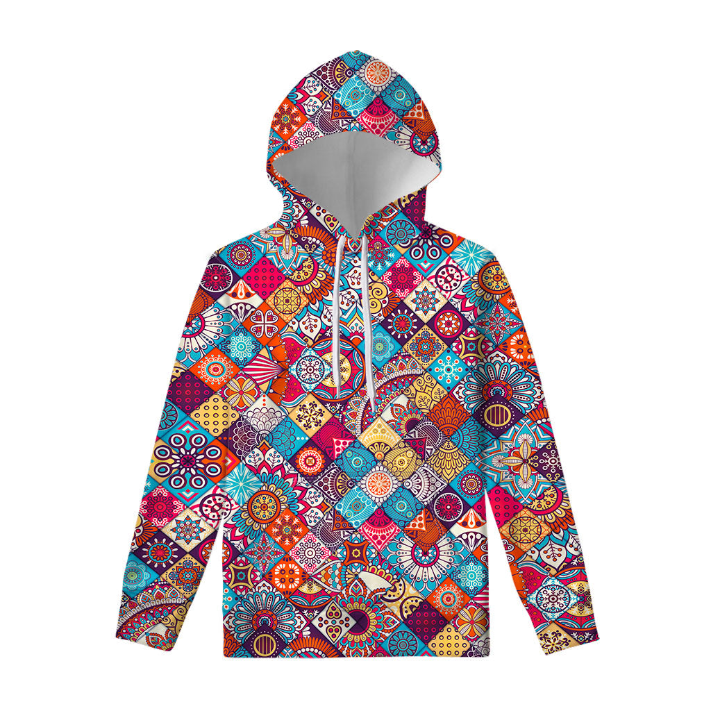 Ethnic Bohemian Mandala Pattern Print Pullover Hoodie