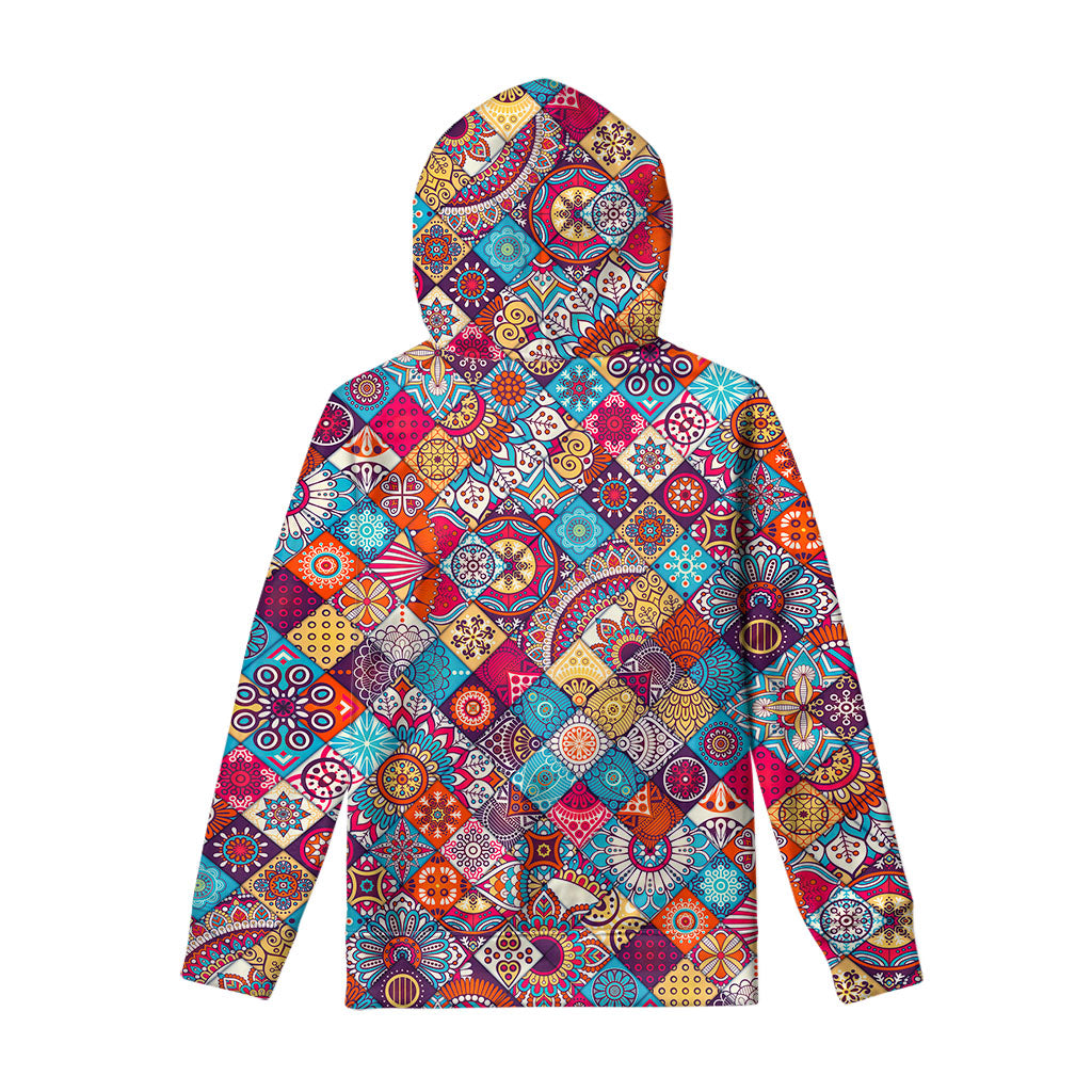 Ethnic Bohemian Mandala Pattern Print Pullover Hoodie