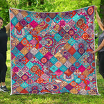 Ethnic Bohemian Mandala Pattern Print Quilt