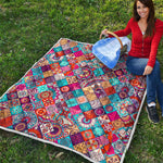 Ethnic Bohemian Mandala Pattern Print Quilt