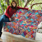 Ethnic Bohemian Mandala Pattern Print Quilt