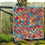 Ethnic Bohemian Mandala Pattern Print Quilt