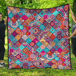 Ethnic Bohemian Mandala Pattern Print Quilt