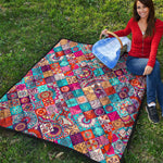 Ethnic Bohemian Mandala Pattern Print Quilt