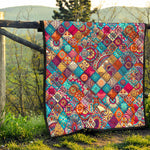 Ethnic Bohemian Mandala Pattern Print Quilt