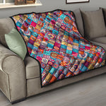 Ethnic Bohemian Mandala Pattern Print Quilt