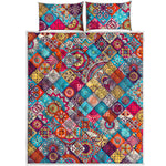 Ethnic Bohemian Mandala Pattern Print Quilt Bed Set
