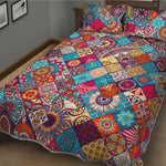 Ethnic Bohemian Mandala Pattern Print Quilt Bed Set