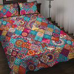 Ethnic Bohemian Mandala Pattern Print Quilt Bed Set
