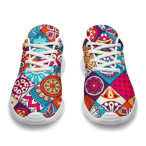 Ethnic Bohemian Mandala Pattern Print Sport Shoes GearFrost