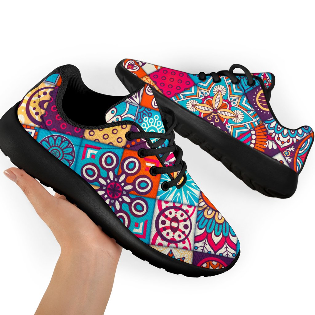 Ethnic Bohemian Mandala Pattern Print Sport Shoes GearFrost