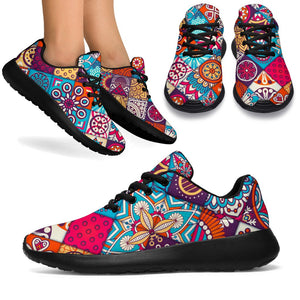 Ethnic Bohemian Mandala Pattern Print Sport Shoes GearFrost