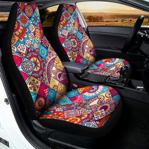 Ethnic Bohemian Mandala Pattern Print Universal Fit Car Seat Covers