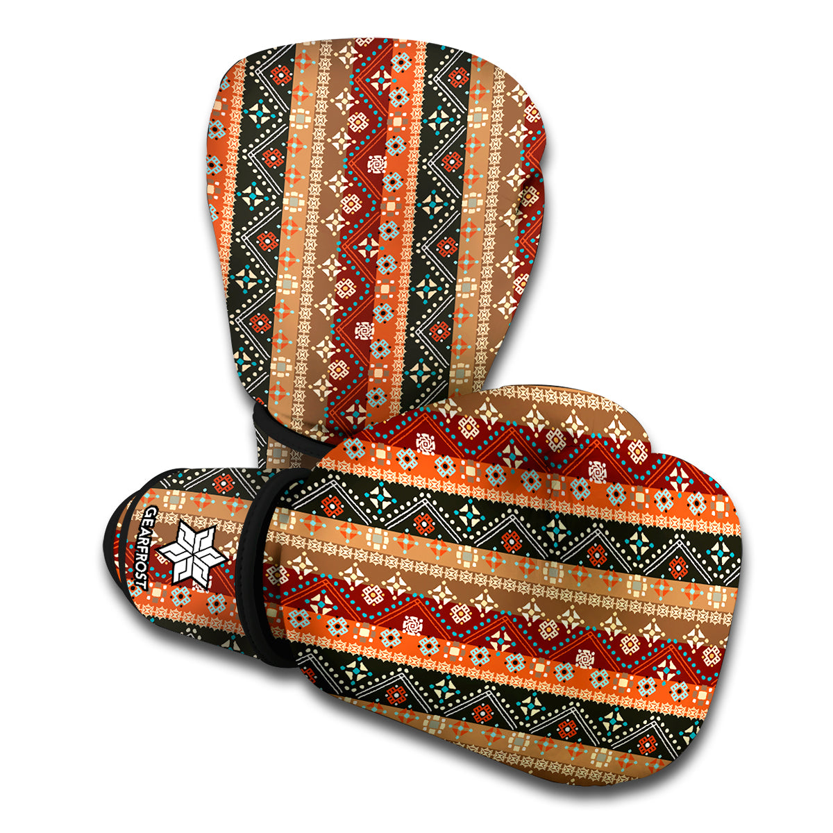 Ethnic Boho Tribal Pattern Print Boxing Gloves