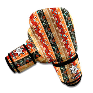 Ethnic Boho Tribal Pattern Print Boxing Gloves