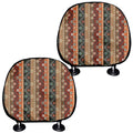 Ethnic Boho Tribal Pattern Print Car Headrest Covers