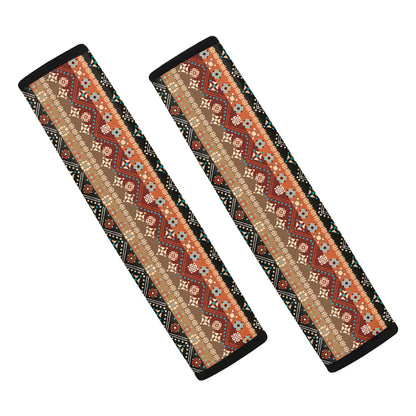 Ethnic Boho Tribal Pattern Print Car Seat Belt Covers