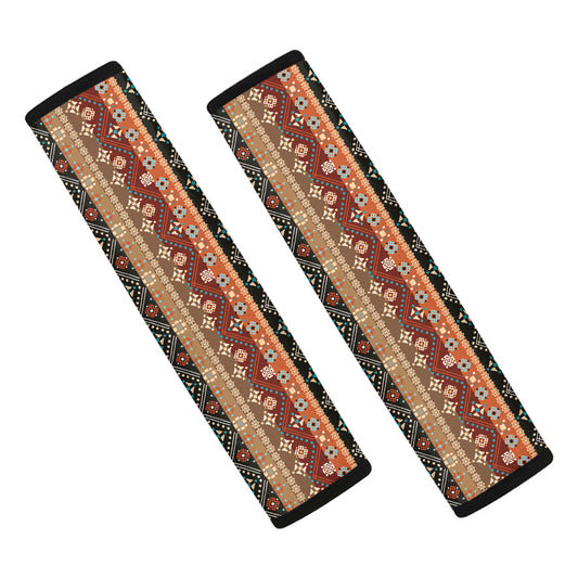 Ethnic Boho Tribal Pattern Print Car Seat Belt Covers