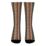 Ethnic Boho Tribal Pattern Print Crew Socks
