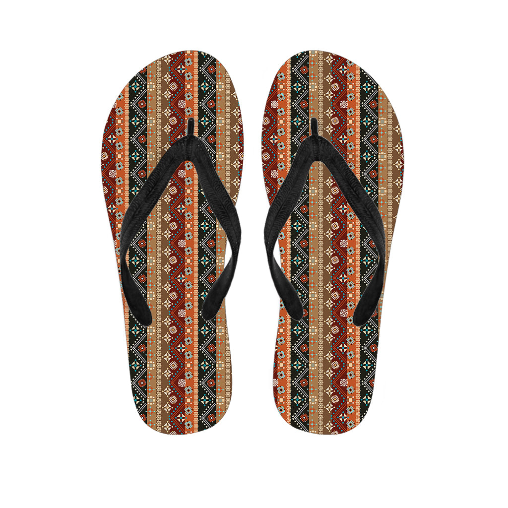 Ethnic Boho Tribal Pattern Print Flip Flops