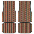 Ethnic Boho Tribal Pattern Print Front and Back Car Floor Mats