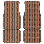 Ethnic Boho Tribal Pattern Print Front and Back Car Floor Mats