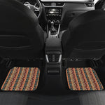Ethnic Boho Tribal Pattern Print Front and Back Car Floor Mats
