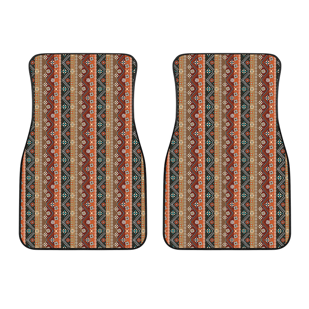 Ethnic Boho Tribal Pattern Print Front Car Floor Mats