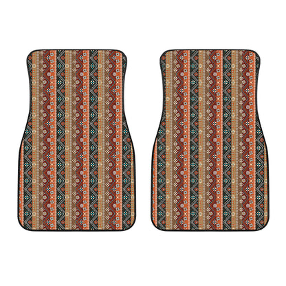 Ethnic Boho Tribal Pattern Print Front Car Floor Mats