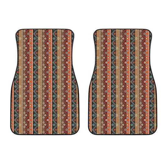 Ethnic Boho Tribal Pattern Print Front Car Floor Mats