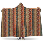 Ethnic Boho Tribal Pattern Print Hooded Blanket