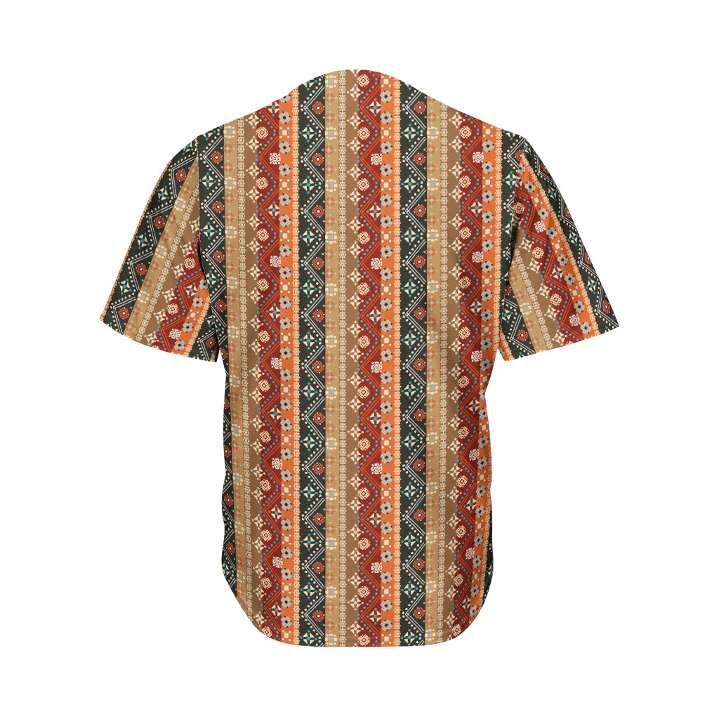 Ethnic Boho Tribal Pattern Print Men's Baseball Jersey