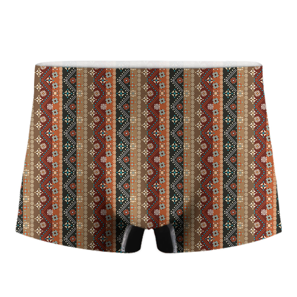 Ethnic Boho Tribal Pattern Print Men's Boxer Briefs