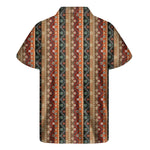 Ethnic Boho Tribal Pattern Print Men's Short Sleeve Shirt