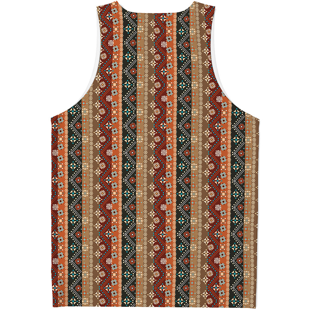 Ethnic Boho Tribal Pattern Print Men's Tank Top