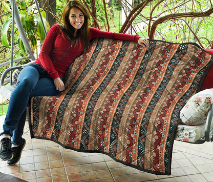 Ethnic Boho Tribal Pattern Print Quilt