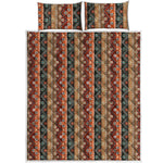 Ethnic Boho Tribal Pattern Print Quilt Bed Set