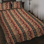 Ethnic Boho Tribal Pattern Print Quilt Bed Set