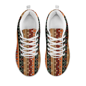 Ethnic Boho Tribal Pattern Print White Sneakers