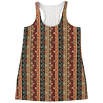 Ethnic Boho Tribal Pattern Print Women's Racerback Tank Top